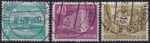 1954, Berlín, 121/123, Výplatní známky: Berlínské stavby  ⊙
