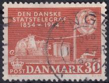 1954, Dánsko, 351, 100 let telegrafu ⊙