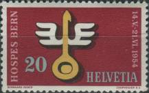1954, Švýcarsko, 0594, Výročí: Švýcarský turistický ruch a mezinárodní výstava uměleckého vaření HOSPES ∗∗