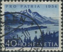 1954, Švýcarsko, 0601, "Pro Patria": Jezera a vodní toky - Jezero Silser ⊙
