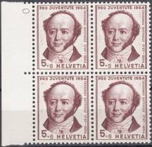 1954, Švýcarsko, 0602, Pro Juventute: 100. výročí úmrtí Jeremiase Gotthelfa **, 4blok