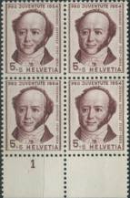 1954, Švýcarsko, 0602DČ, "Pro Juventute": 100. výročí úmrtí Jeremiase Gotthelfa ∗∗ ⊞ o D