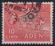 1955, Aden, 63, Výplatní: královna Alžběta II. - karavana velbloudů ⊙