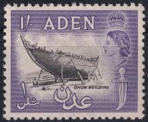 1955, Aden, 69, Výplatní: královna Alžběta II. - stavba člunu ✶