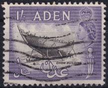 1955, Aden, 69, Výplatní: královna Alžběta II. - stavba člunu ⊙