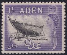 1955, Aden, 69, Výplatní: královna Alžběta II. - stavba člunu ✶✶