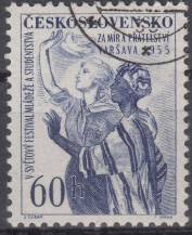 1955, ČSR II, 0839, V. světový festival mládeže a studentstva, ⊙
