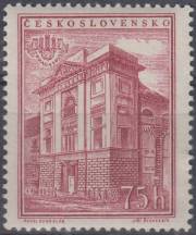 1955, ČSR II, 0856A, Mezinárodní výstava poštovních známek PRAGA 1955: Palác u Hybernů ✶✶