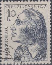 1955, ČSR II, 0861, Světové kulturní osobnosti: F. Schiller, ⊙