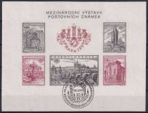 1955, ČSR II, A0853/0857BI, Mezinárodní výstava poštovních známek PRAGA 1955 ⊙ TD A