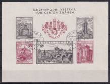 1955, ČSR II, A0853/0857BVIIa, Mezinárodní výstava poštovních známek PRAGA 1955 ⊙ TD H1