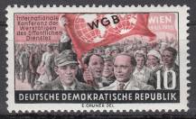 1955, NDR, 0452, Mezinárodní Konference pracujících ve veřejných službách, Světového pracovního svazu (WGB), **