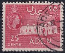 1956, Aden, 65, Výplatní: královna Alžběta II. - mešita ⊙