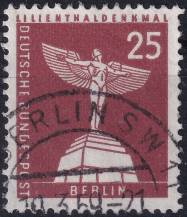 1956, Berlín, 147, Výplatní známka: Berlínské pohledy na město (II) - Lillenthalův památník, Lichterfelde  ⊙