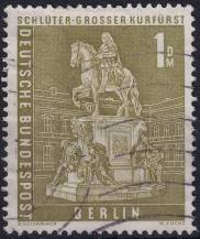 1956, Berlín, 153, Výplatní známka: Berlínské pohledy na město (II) - Jezdecká socha "Velký kurfiřt"  ⊙