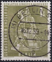 1956, Berlín, 153, Výplatní známka: Berlínské pohledy na město (II) - Jezdecká socha "Velký kurfiřt"  ⊙