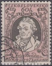 1956, ČSR II, 0889, Pražské jaro: J. A. Benda, ⊙