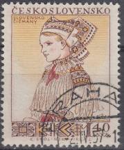 1956, ČSR II, 0915, Lidové kroje (II.): Kroj z Čičman, ⊙