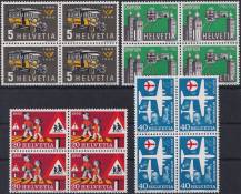 1956, Švýcarsko, 0623/0626, Výročí ∗∗ ⊞