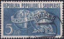 1957, Albánie, 0548, 4. Světová odborová konference, Lipsko ⊙