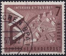 1957, Berlín, 160, Mezinárodní stavební výstava "Interbau", Berlín - Model hanzovní čtvrti  ⊙