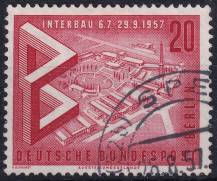 1957, Berlín, 161, Mezinárodní stavební výstava "Interbau", Berlín - Model výstavní plochy  ⊙