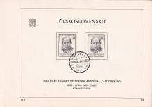 1957, ČSR II, NL19/1957, Smuteční známky prezidenta A. Zápotockého