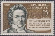 1957, Francie, 1174, 100. výročí úmrtí Louise Jacquese Thénarda ∗∗
