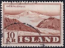 1957, Island, 0318, Výplatní známka: Krajinky - Öraefajökull ⊙