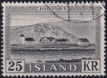 1957, Island, 0319, Výplatní známka: Bessastadir ⊙