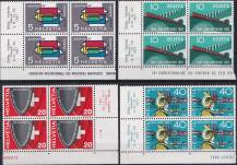 1957, Švýcarsko, 0637/0640, Výročí ∗∗ ⊞ D