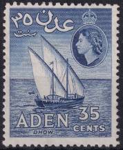 1958, Aden, 66, Výplatní: královna Alžběta II. - dau ⊙