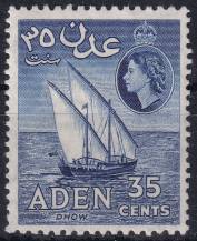1958, Aden, 66, Výplatní: královna Alžběta II. - dau ✶✶