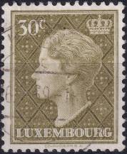 1958, Lucembursko, 0587, Výplatní známka: Velkovévodkyně Šarlota ⊙