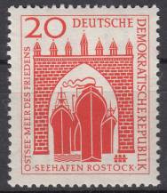 1958, NDR, 0634, Stavba námořního přístavu Rostock (I), **