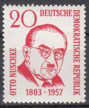 1958, NDR, 0671, 1. výročí úmrtí Otto Nuschkeho, **