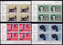 1958, Švýcarsko, 0653/0656, Výročí ✶✶ ⊞ r