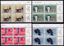 1958, Švýcarsko, 0653/0656DČ, Výročí ✶✶ ⊞ P H