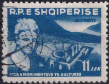 1959, Albánie, 0574, Kulutrní týden: Hlava Apola, Amfiteátr v Butrintu ⊙