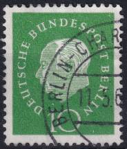 1959, Berlín, 183, Výplatní známka: Spolkový prezident Prof. Dr. Theodor Heuss  ⊙