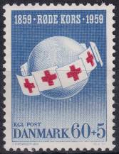 1959, Dánsko, 0376, 100 let Červeného kříže ✶✶