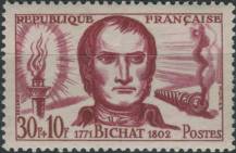 1959, Francie, 1255, Červený kříž: Významní francouzové - Xavier Bichat (1771-1802), lékař ∗∗