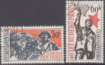 1960, ČSR II, 1139/1140, Den tisku, 40. výročí Rudého práva, ⊙