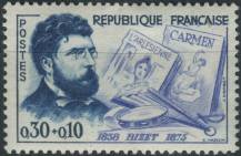 1960, Francie, 1313, Červený kříž: Georges Bizet (1838-1875), skladatel ∗∗