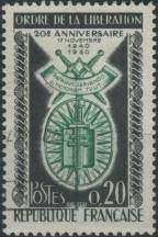 1960, Francie, 1325, 20. výročí prvního udělení Řádu osvobození ⊙