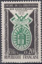 1960, Francie, 1325, 20. výročí prvního propůjčení Řádu osvobození ∗∗