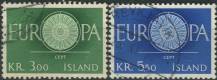 1960, Island, 0343/0344, EUROPA ⊙