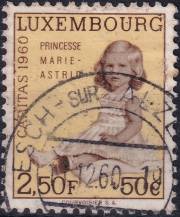 1960, Lucembursko, 0634, Caritas: Princezna Marie-Astrid (*1954) ⊙