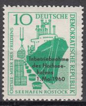 1960, NDR, 0763, Zahájení provozu námořního přístavu Rostock, **