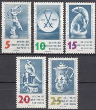1960, NDR, 0774/0778, 250 let porcelánky v Míšni, **